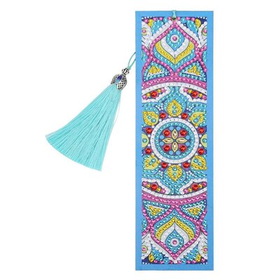 DIY Special Shaped Diamond Painting Leather Bookmark Tassel