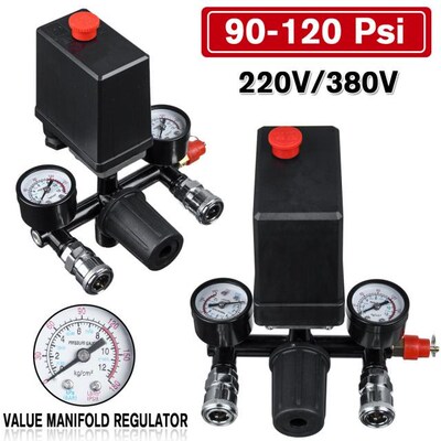 Air Compressor Pump 220V/380V Pressure Switch Control Manifo