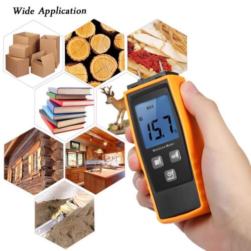 Handheld Mini Moisture Meter Digital LCD Lumber Damp Meter W