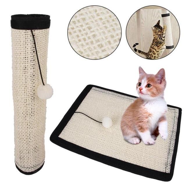 Kitten Scratch Board Pad Sisal Toy Sofa Anti-Scratch Fur