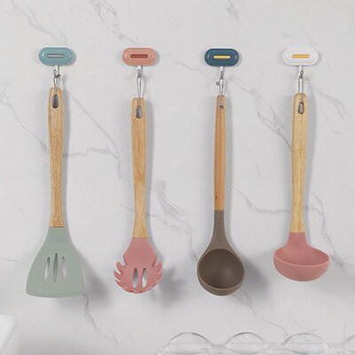 8Pcs Wall Hooks Self Adhesive Hooks Seamless Hanging Hook Fo