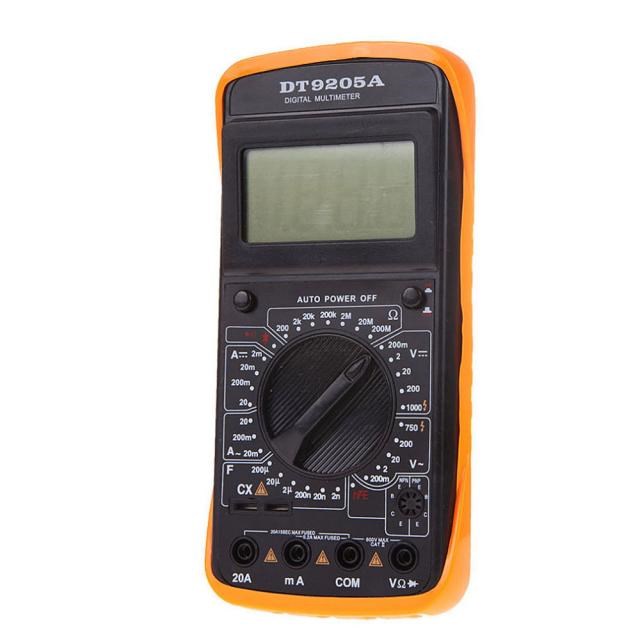 DT-9205A Digital Multimeter LCD Handheld Multitester Current