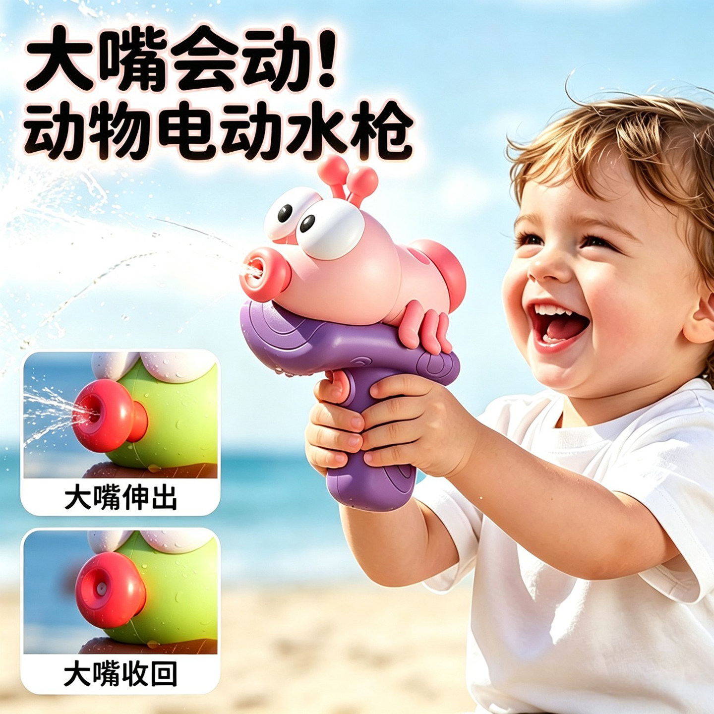 全自动喷水连发玩具水枪大容量