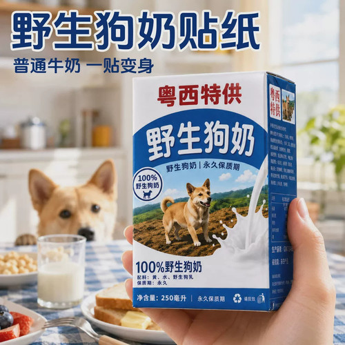 野生狗奶狗尿贴纸粤西特供饮品