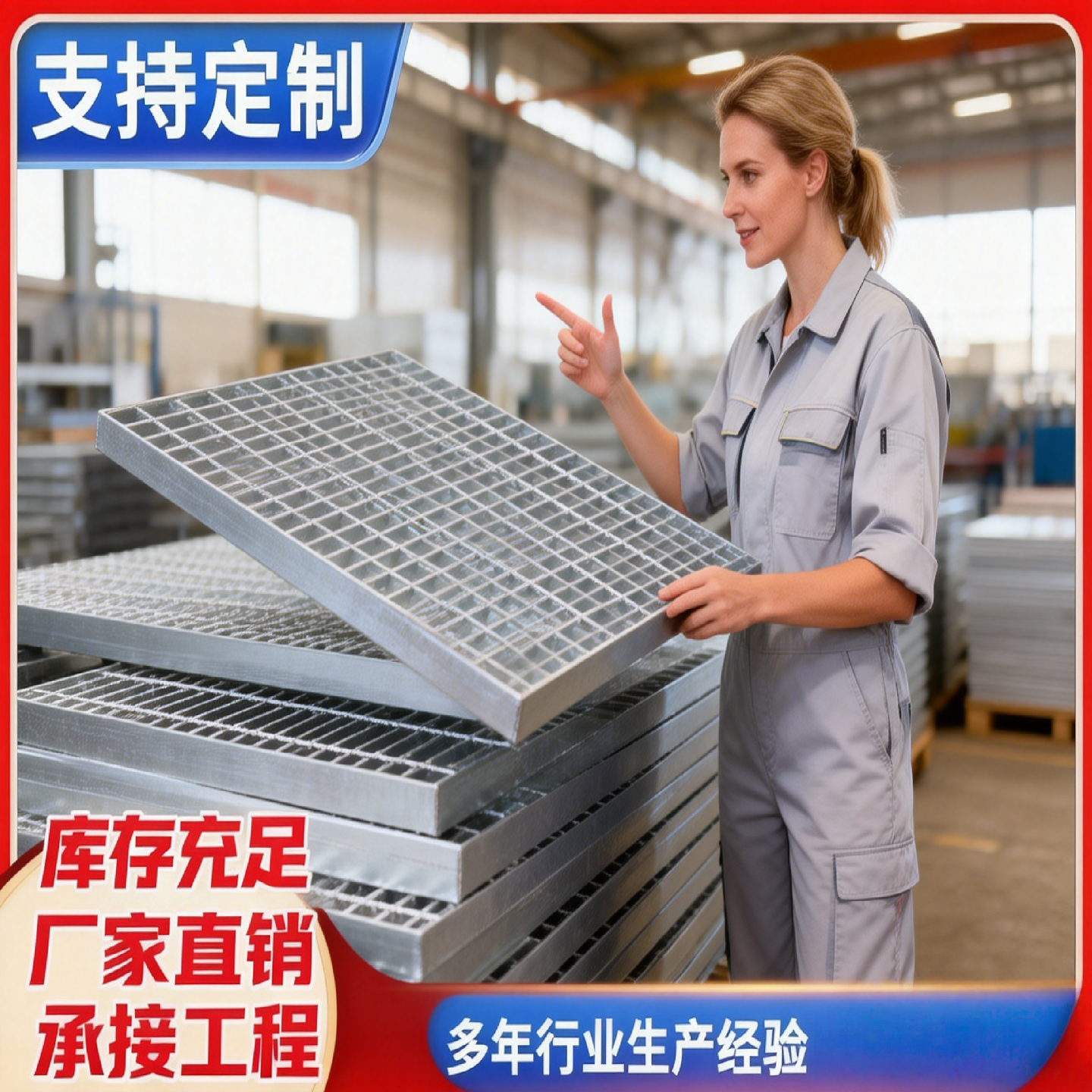 钢格板热镀锌格栅光伏平台不锈钢沟盖板集水井盖板台阶楼梯踏步板,家装主材,漏缝地板/格栅地板,淘宝优惠券,粉丝福利购,淘宝优惠卷