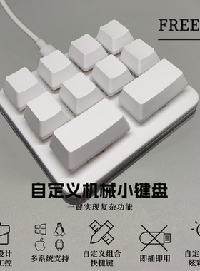 10键迷你usb录音炒股机械键盘音游osu自定义快捷键PS设计师办公