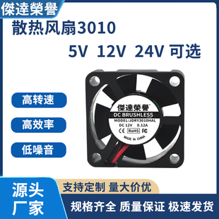 直销DC3010车灯散热风扇5V 24V打印机车载投影仪直流散热风扇 12V