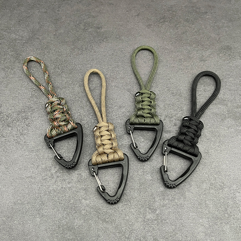 七芯伞绳手工编制汽车钥匙扣三角形挂扣手绳挂绳手电绳防掉绳挂件