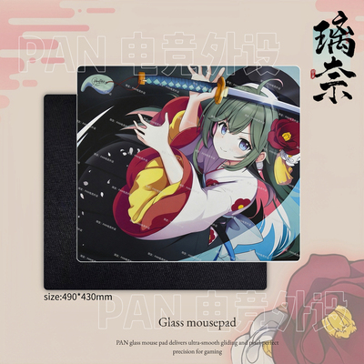 PANPAD电竞钢化玻璃鼠标垫打瓦顺滑无畏契约WALLHACK同款鼠标垫