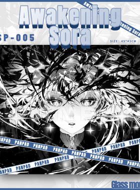 WALLHACKSP-005 觉醒sora 同款电竞钢化玻璃鼠标垫(复刻版)