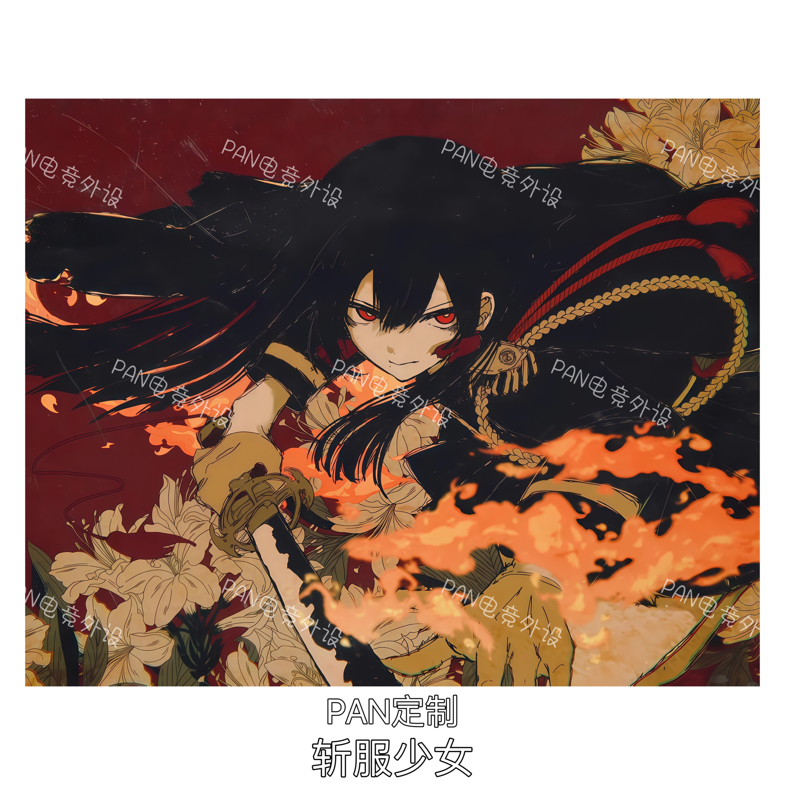 斩服少女战乙女スヴィア日本画师联名款玻璃鼠标垫SKYPAD同款材质