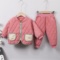 外贸童装宝宝棉服套装2022秋冬季男童韩国外套两件套儿童保暖棉衣轮播图5