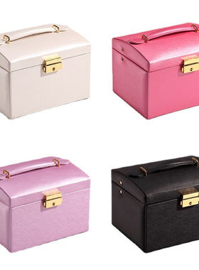 CASEGRACE（卡瑟格）三层珠宝首饰收纳盒抽屉手提大容量多功能耳