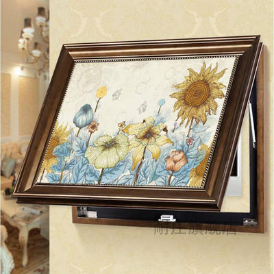 ZRQF电表箱装饰画竖版配电箱遮挡壁画弱电箱装饰画美式电表箱装饰