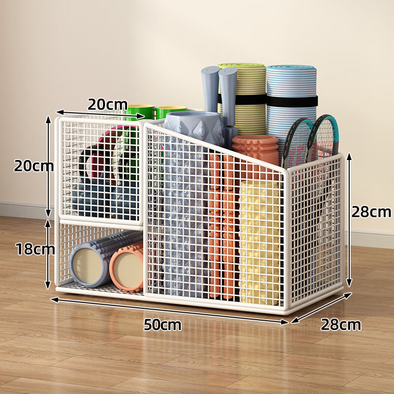 夜驰瑜伽收纳架新款瑜珈垫收纳筐篮球羽毛球运动健身器材收纳神草