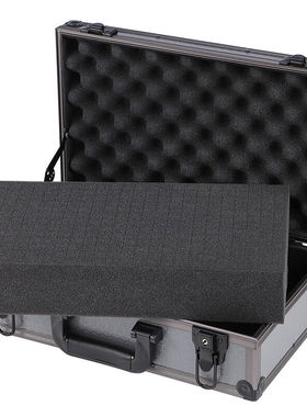 BORY长方形带锁收纳箱钥匙锁多功能工具箱大防震设备箱灰色410加