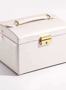 CASEGRACE三层珠宝首饰收纳盒抽屉手提大容量首饰盒多功能耳环饰