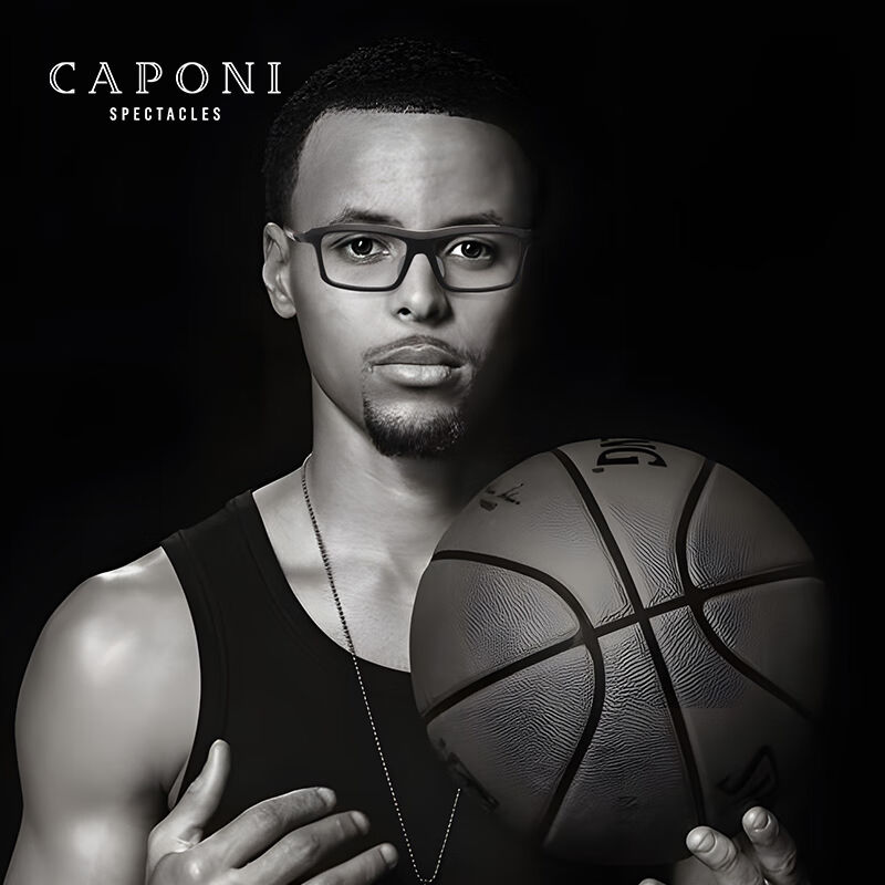 CAPONI篮球运动眼镜男近视眼镜框防撞防脱落防雾防蓝光护目镜可配