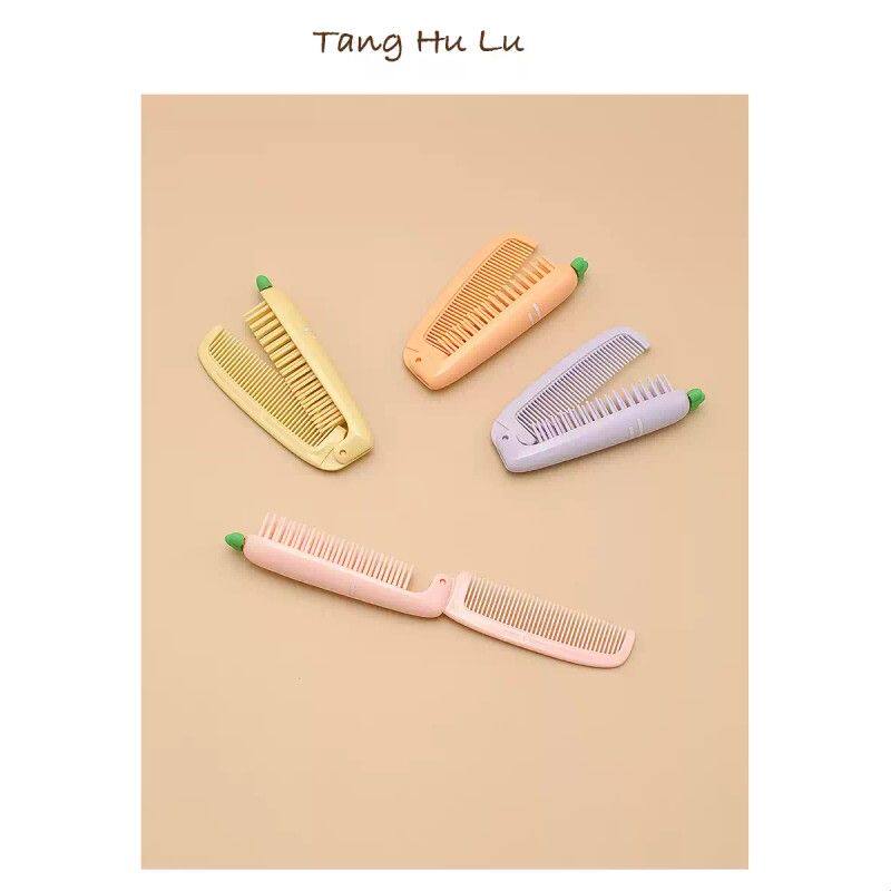 儿童折叠梳子宝宝女孩花样编发分发线专用小孩随身便携萝卜梳头发