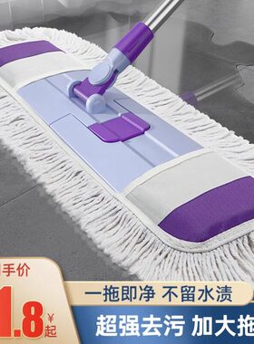 大号2025新款拖把干湿家用平板懒人一拖地净拖地神器拖布两用尘推