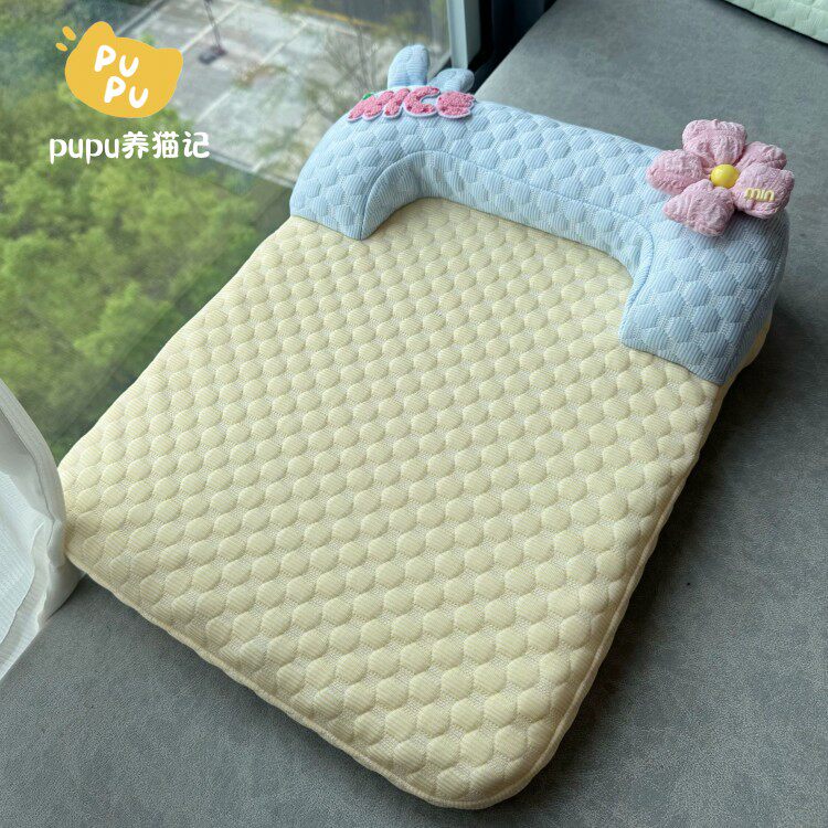 PUPU|猫垫子夏天睡觉用宠物枕头可拆洗夏季凉垫狗狗睡垫猫咪凉席
