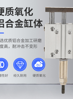 SMC行程可调三轴气缸MGPLJ/MGPMJ12/16/20/25*32X40X50-20/ MGPM