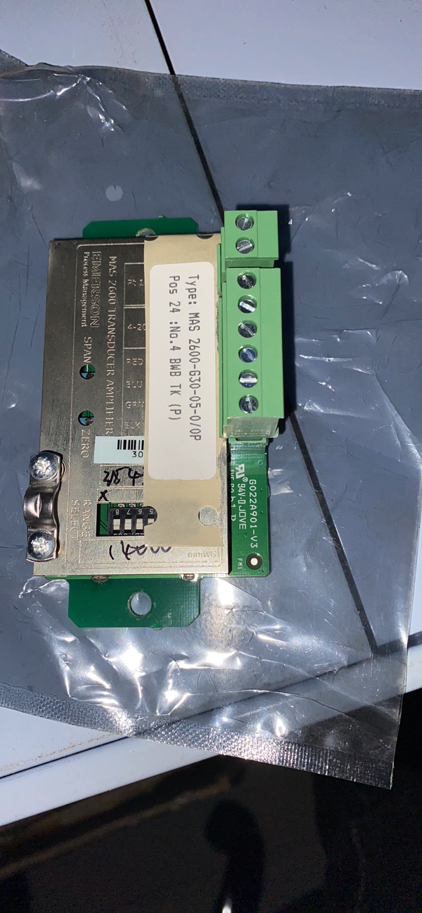 EMERSON MAS 2600 传感器放大器现货议价