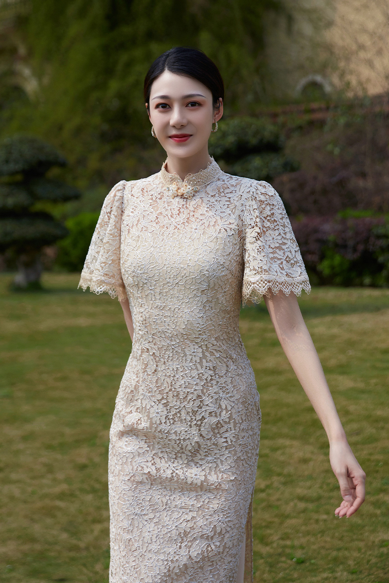  Light yarn dance (delivery skirt) apricot color non -pure white+2xl (125 ~ 140 catties)  