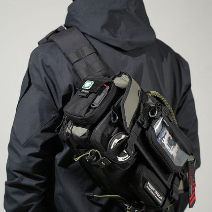 适配鹤立二代邮差包副包配件背带机能战术molle收纳拓展副包附件