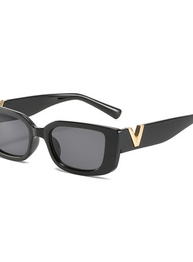 英国moleubak新款方框太阳镜 欧美时尚v字眼镜 个性ins潮流墨镜