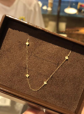 日系轻奢 奢华五钻 满天星钻石手链菱形花边 五颗小钻 银手饰