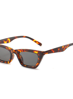 英国moleubak热款眼镜 欧美潮流小猫眼墨镜女 个性小框百搭果冻