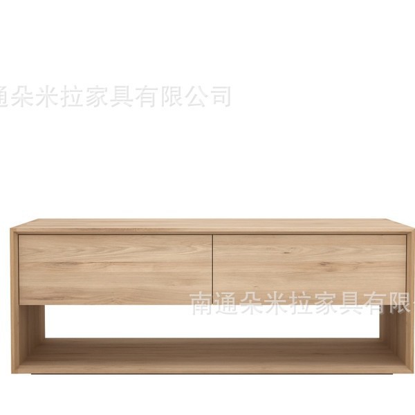 RH美式实木电视柜小户型客厅简约现代高端电视柜媒体控制台