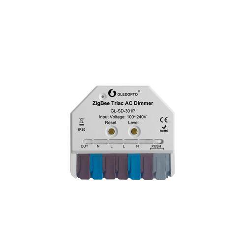 GLEDOPTO新款ZigBee3.0+2.4G+PUSH切相可控硅调光器LED卤素灯1通