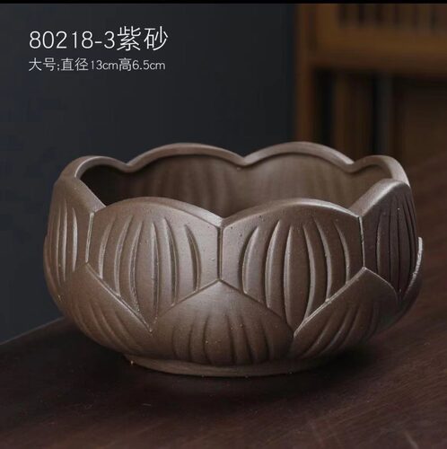 粗陶素烧透气多肉文竹花盆