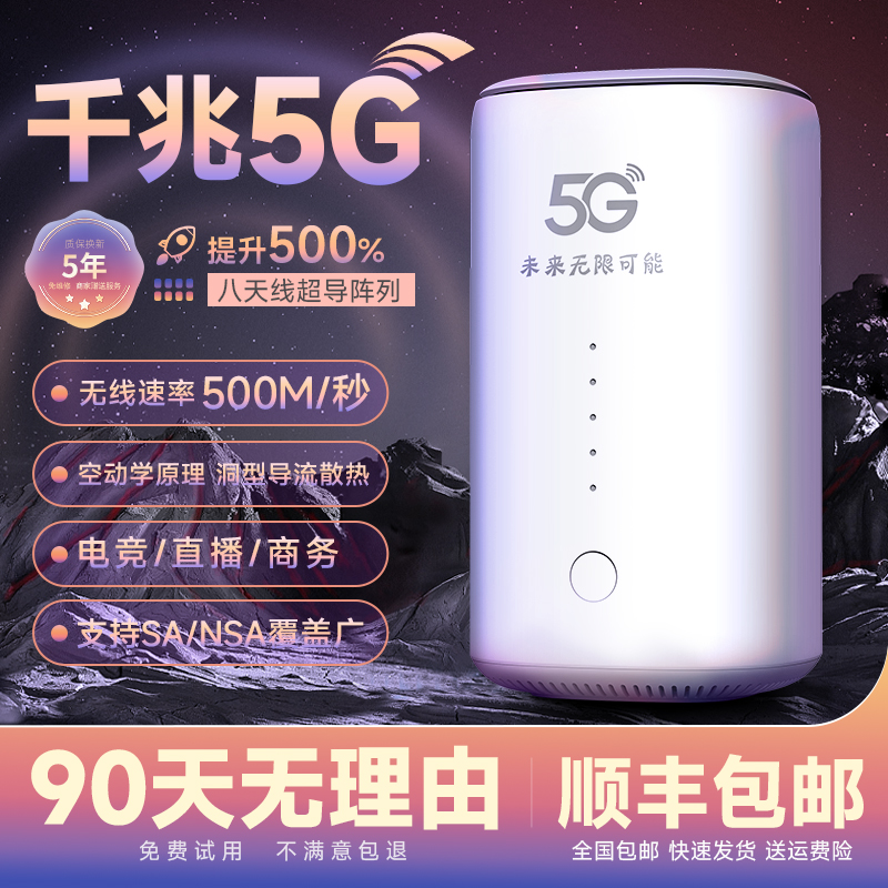 新款5G无线路由器随身wifi6千兆双频全网通高速流量移动便携家用cpe设备宽带笔记本电脑户外直播旅游车载网络-封面