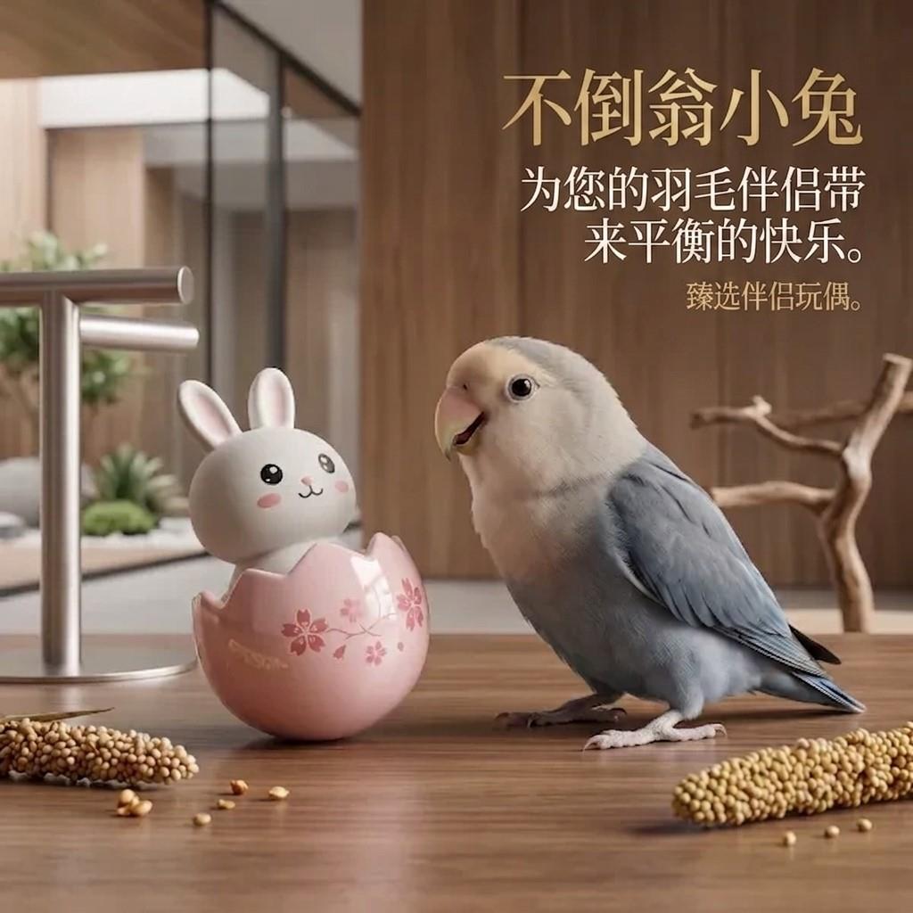 鹦鹉玩具防抑郁不倒翁解闷自嗨新型解压磨嘴玄凤牡丹专用益智训练