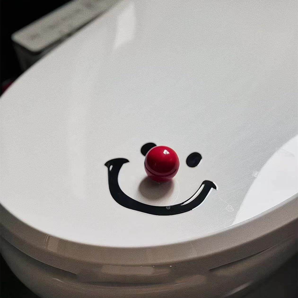 笑脸圆球马桶提盖器不脏手坐便器提拉把手可爱卡通家用厕所掀盖器