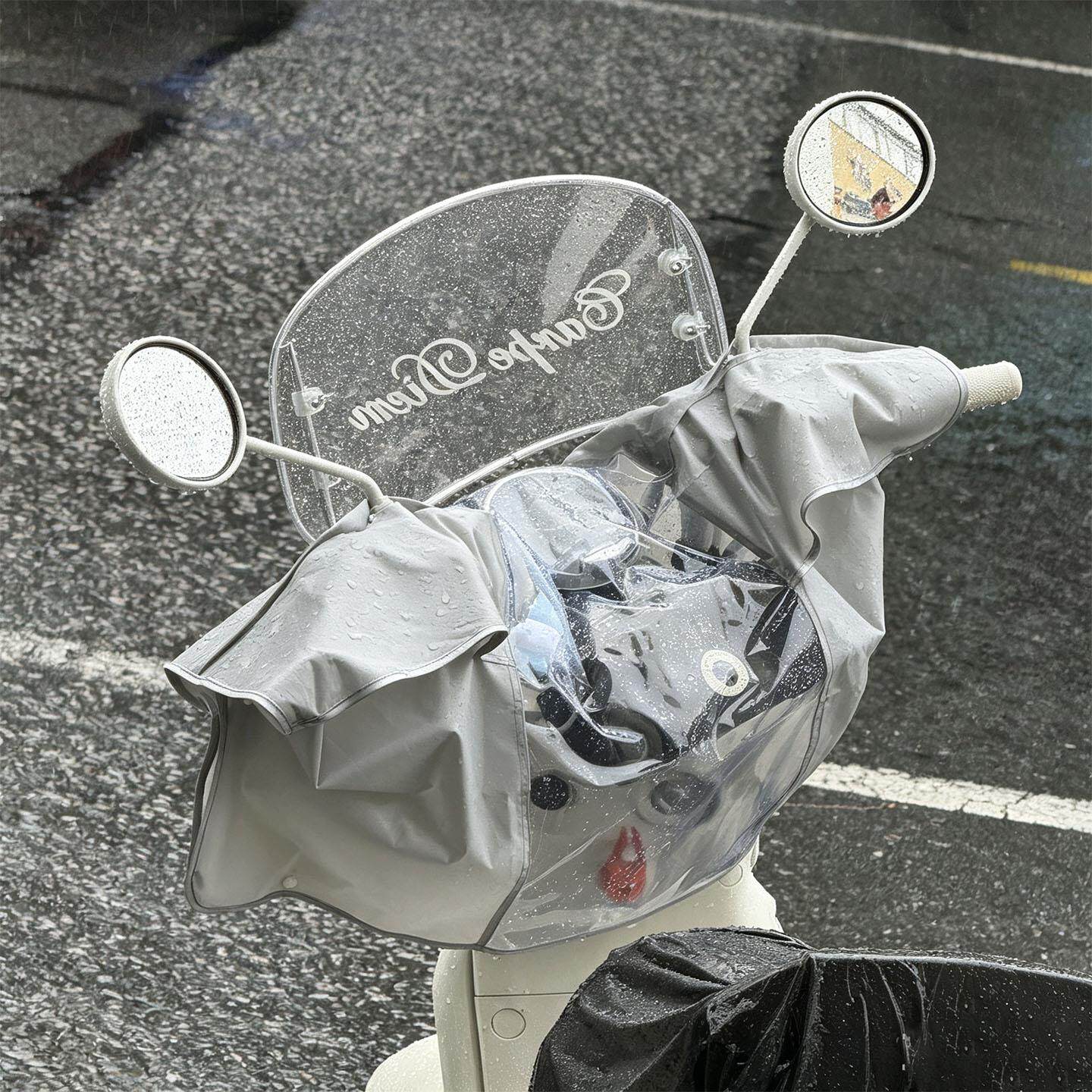 电动车车头防雨罩透明摩托车踏板电瓶车保护罩防尘拉链中控防护罩