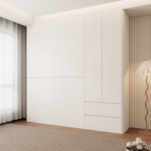 兔宝宝欧松板衣柜ENF级带圆弧全屋定制各种柜子家用卧室衣橱定做