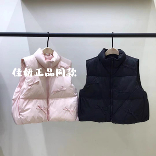 女童蝴蝶结羽绒马甲外套KBE4EIN019 25冬新款 90绒little kiss童装