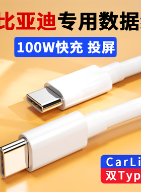 适用比亚迪车载数据线宋MAX 汉 宋 唐 元 秦Pro e2 e1 速锐USB充电器线PD快充适用苹果华为投屏导航双头Typec