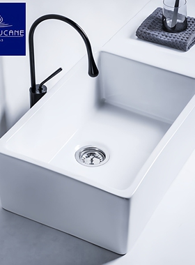 莫德卡恩加深17cm无龙头孔陶瓷盆大尺寸台上家用洗脸盆洗水槽单盆