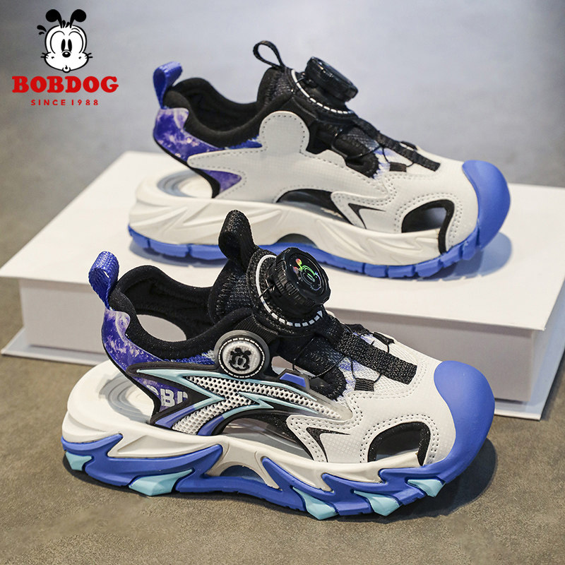 巴布豆男童包头凉鞋夏季2026新款软底防滑涉水溯溪儿童运动沙滩鞋