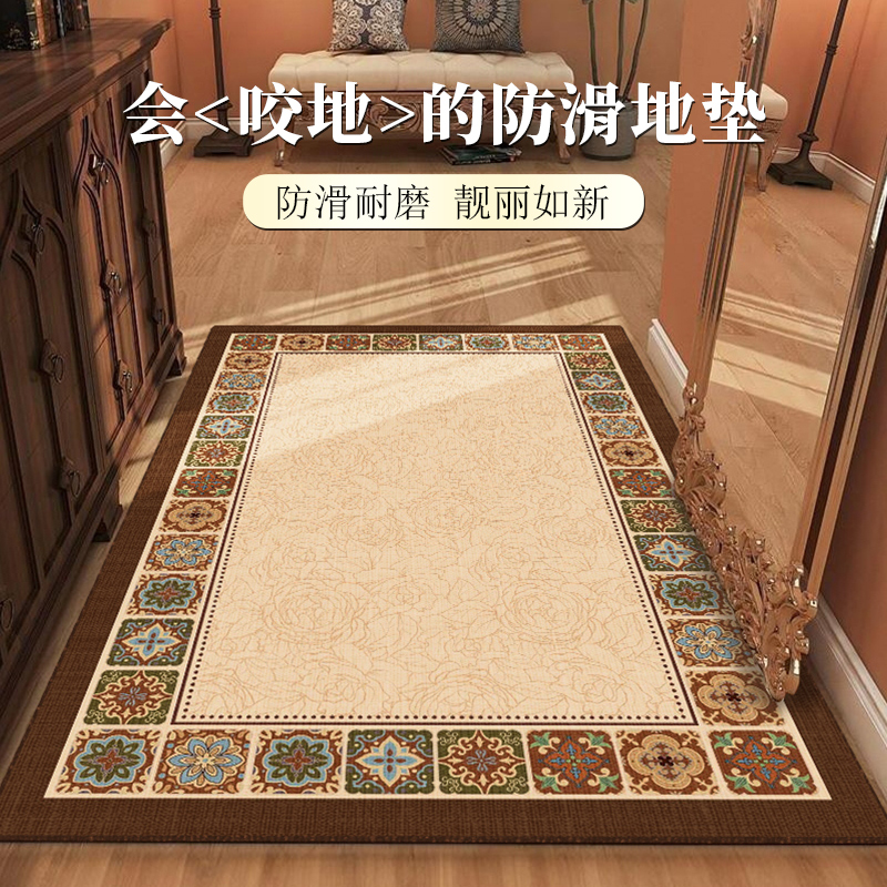 入户地垫客厅美式复古门口新款