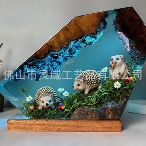 新款治愈系萌趣刺猬森林微景观