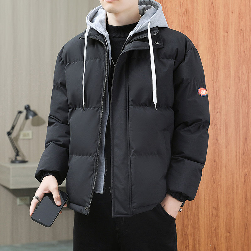 赛琦保罗男士棉衣冬季2025新款男装加绒加厚青年百搭连帽休闲外套