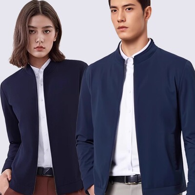 薄款干部桑蚕丝休闲夹克老爷车