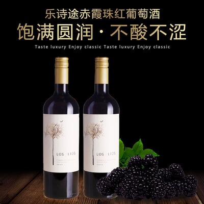 智利原瓶进口经典乐诗途红酒品种级赤霞珠高档优选干红葡萄