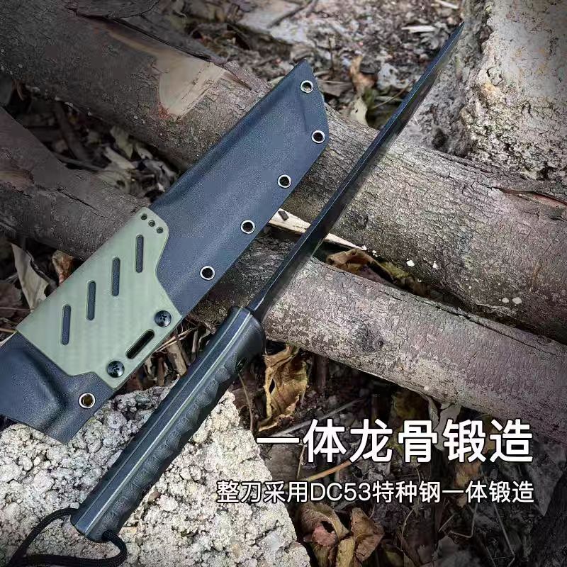 多功能便攜生存刀具防身冷兵器多功能排障刀露營登山開路直刃